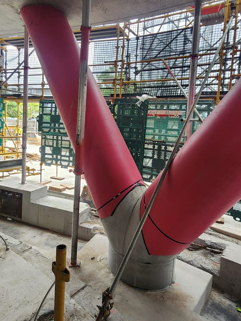 Raking Columns